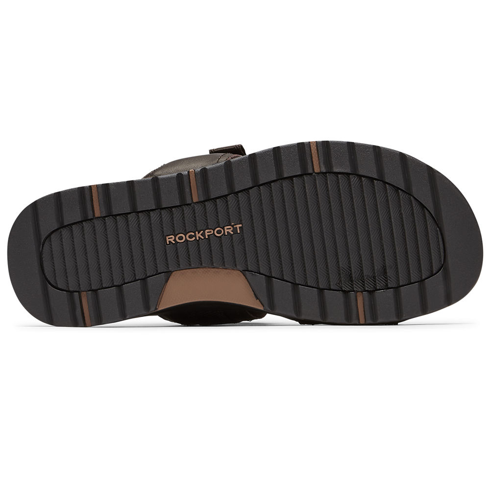 Rockport Mens Slides Brown - Lucky Bay Dress - UK 614-JIDSUK